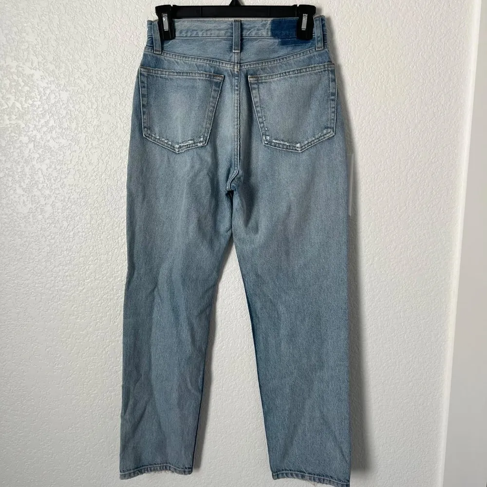 NEW RE/DONE HIGH RISE STOVE PIPE RIGID WASH JEANS SZ 26 - Image 4