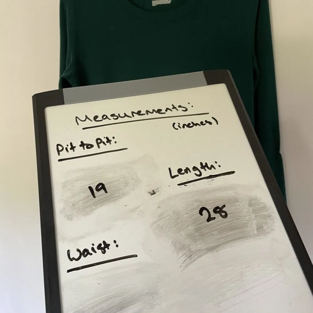 TekGear dry tek green turquoise long sleeved crewneck sweater women's size M - Image 2