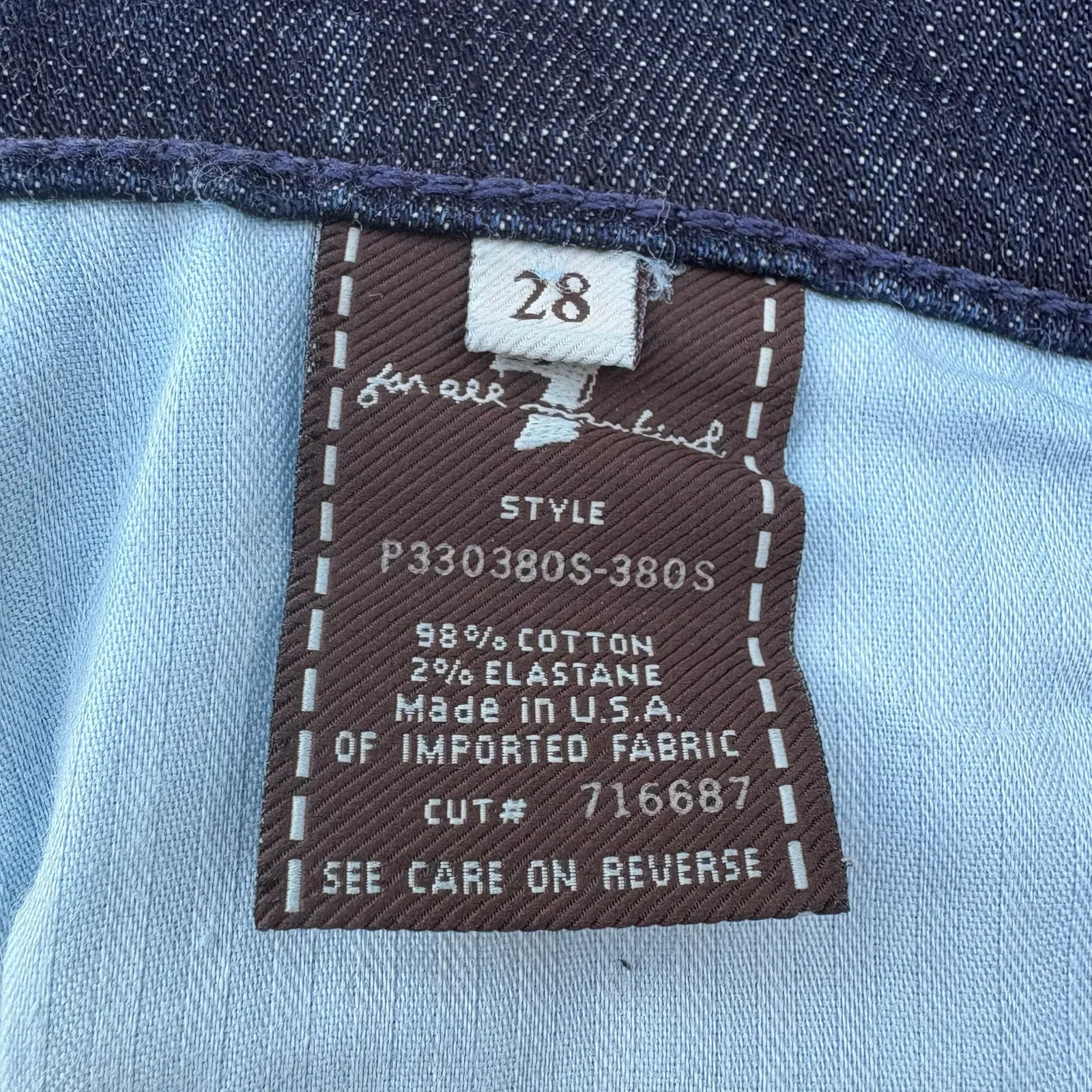 7 for all Mankind Ginger Flare Jeans S 28 Dark Wash Faux Leather Y2K Skater - Image 9