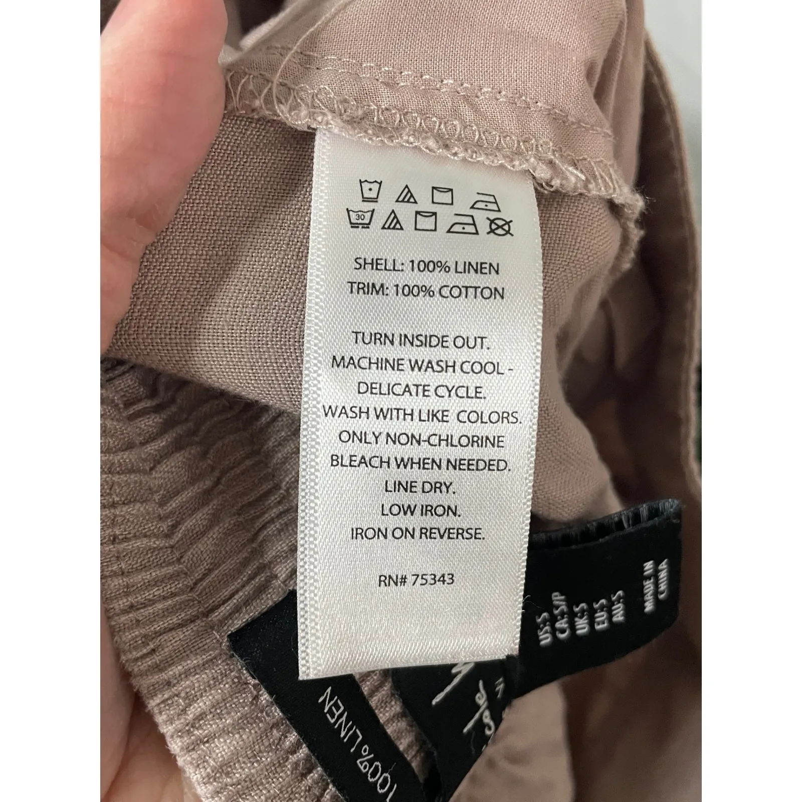 Nicole Miller New York Linen Blend Wide Leg Cropped Pants Women's Size S Pink - Image 6