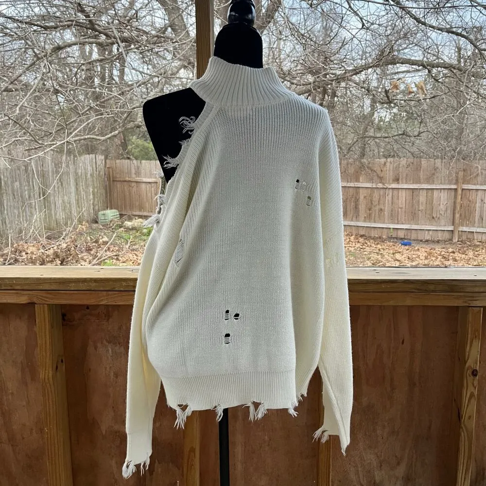 Revolve Lovers And Friends Women's Arlington Sweater In Ivory Size L - Image 7