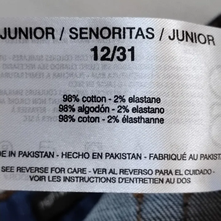 NWT Ella Moss High Rise Slim Straight Ankle Jeans 12/31 Medium Wash Destroyed - Image 10