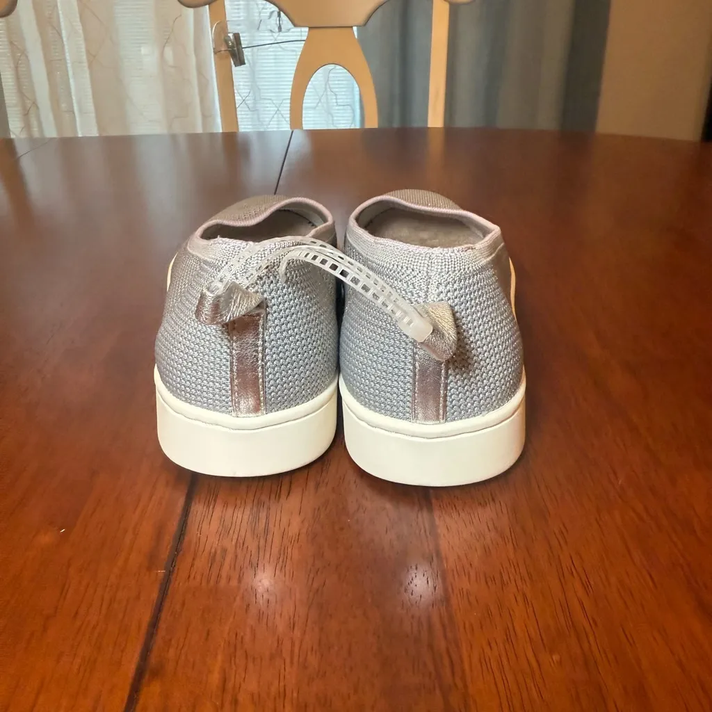 Vionic Uptown Skimmer Knit Flat Light Gray‎ Slip On Shoe NEW Size 9 - Image 4