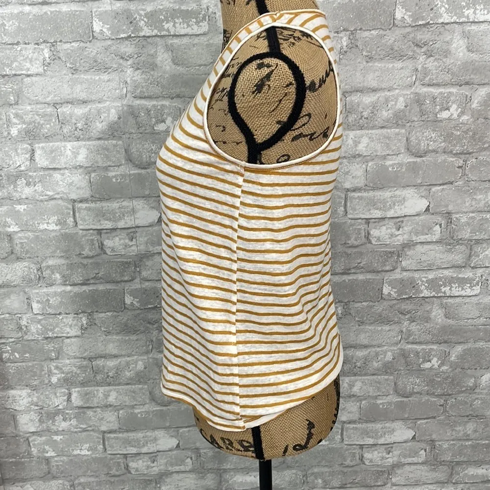 Frame Linen Marigold Multi Striped Tank Top - Image 4