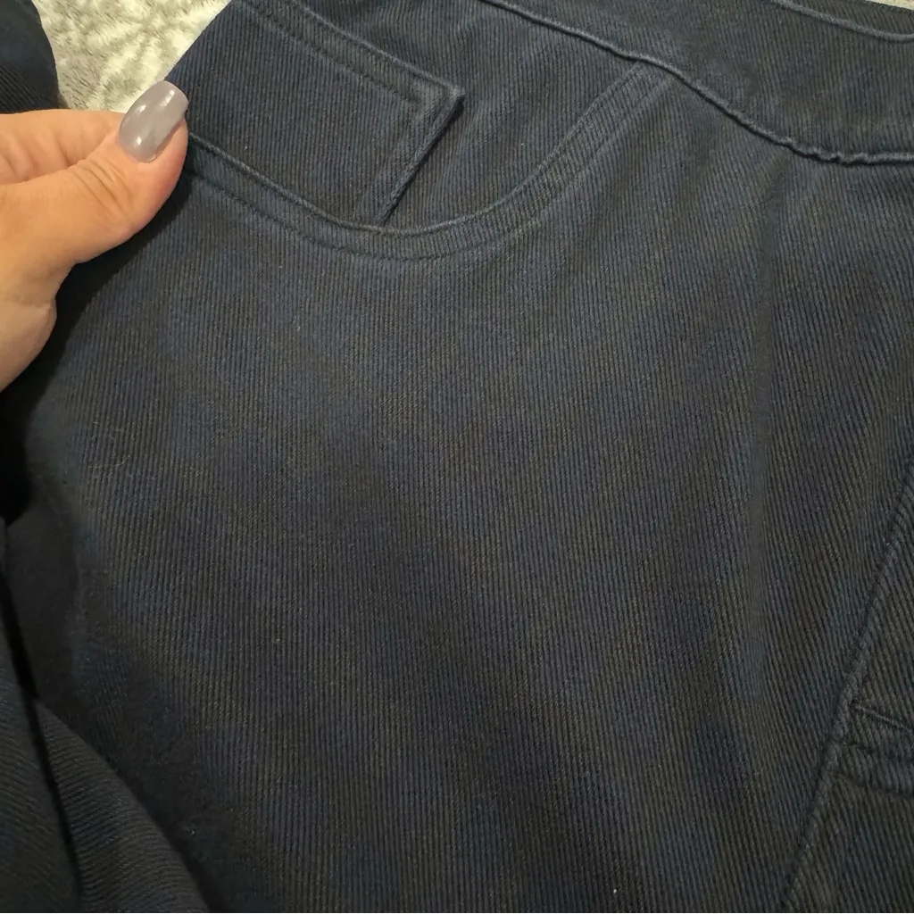 Spanx Jean-ish‎ Ankle Length Leggings Lapis Night Check Size Large - Image 7