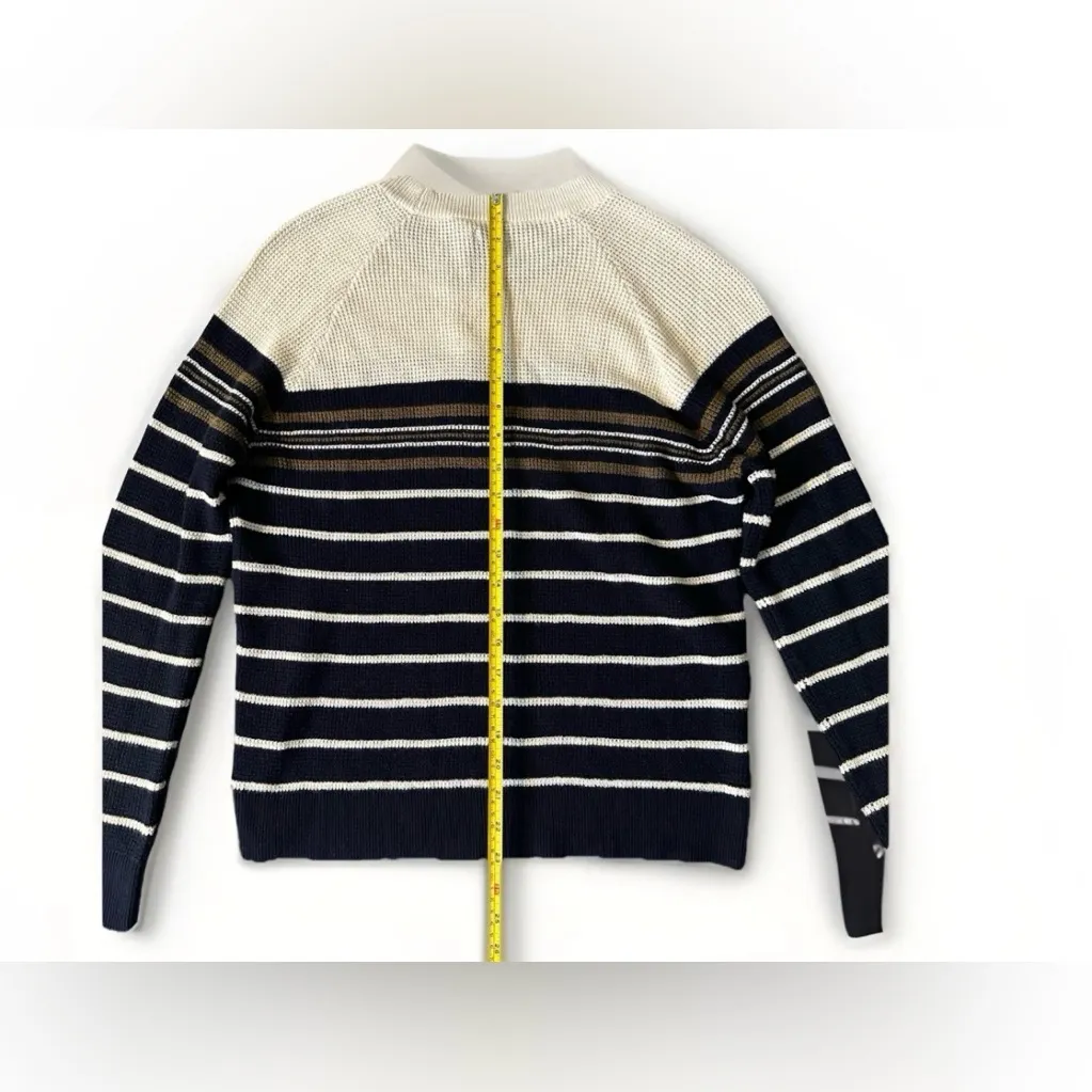 FAHERTY Throwback Waffle Stripe Sweater Organic Cotton Cashmere Oakland St S - Image 13