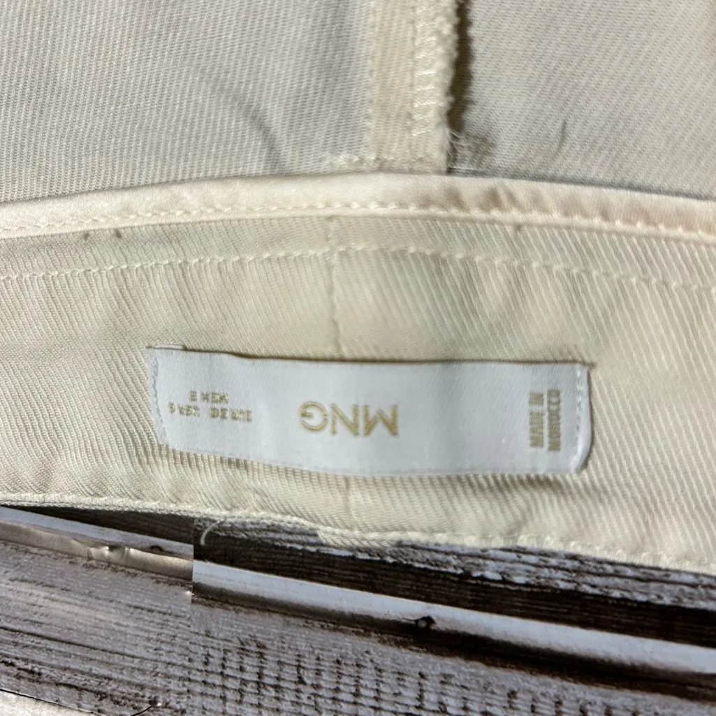 Cream Cargo Wide Leg Pants Size 6 - Image 6