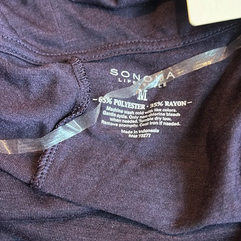 3/$15 SONOMA purple cowlneck top nwt - Image 5