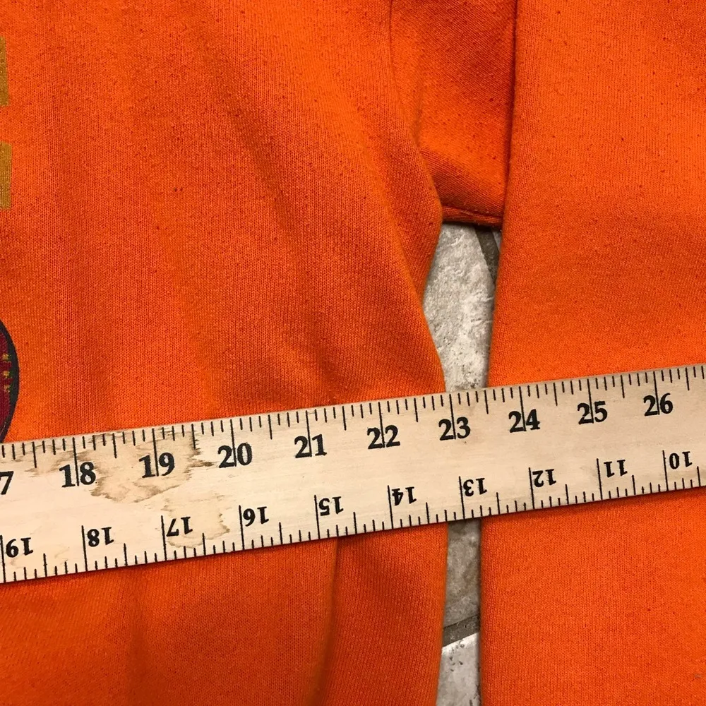 Vintage New York City The Big Apple Sweatshirt XL 90s USA Made Tour Orange - Image 3