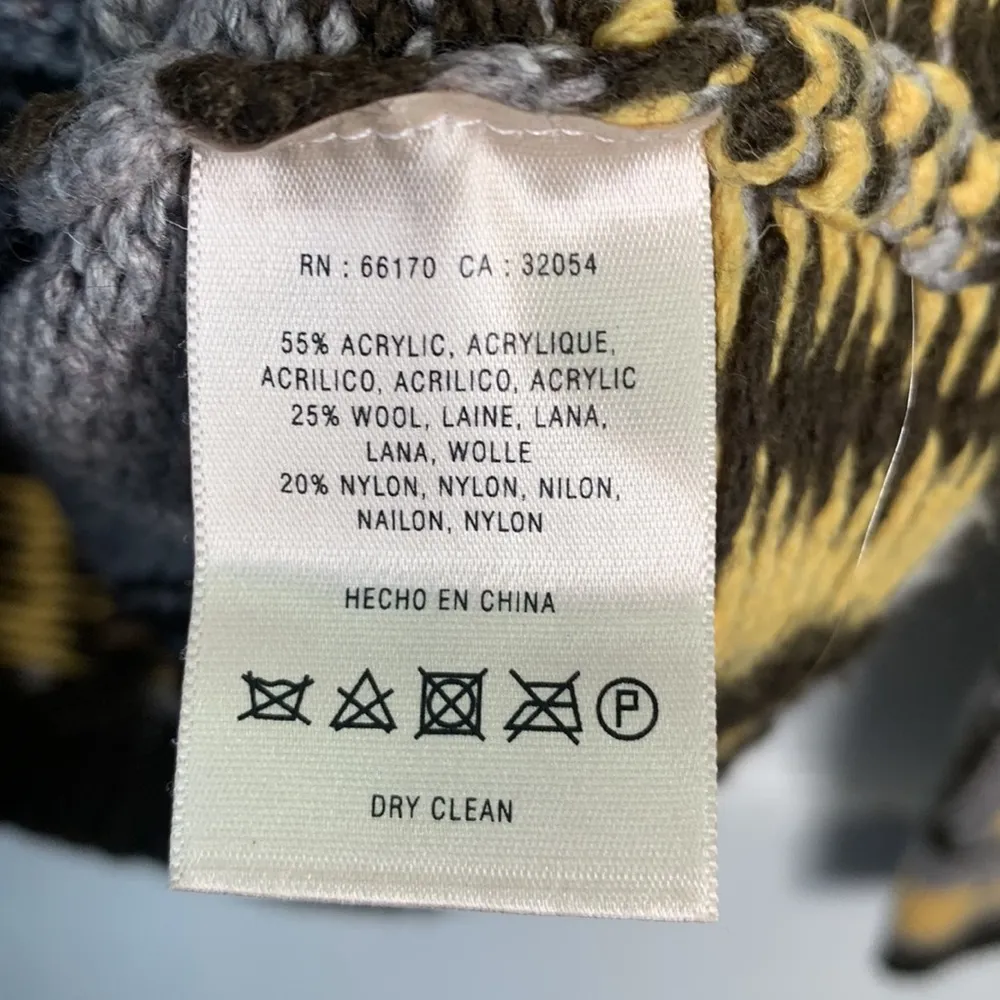 Anthropologie Sparrow Knit Zip Nordic Fringe Sweater Hoodie Cardigan W-168 Sz XS - Image 8