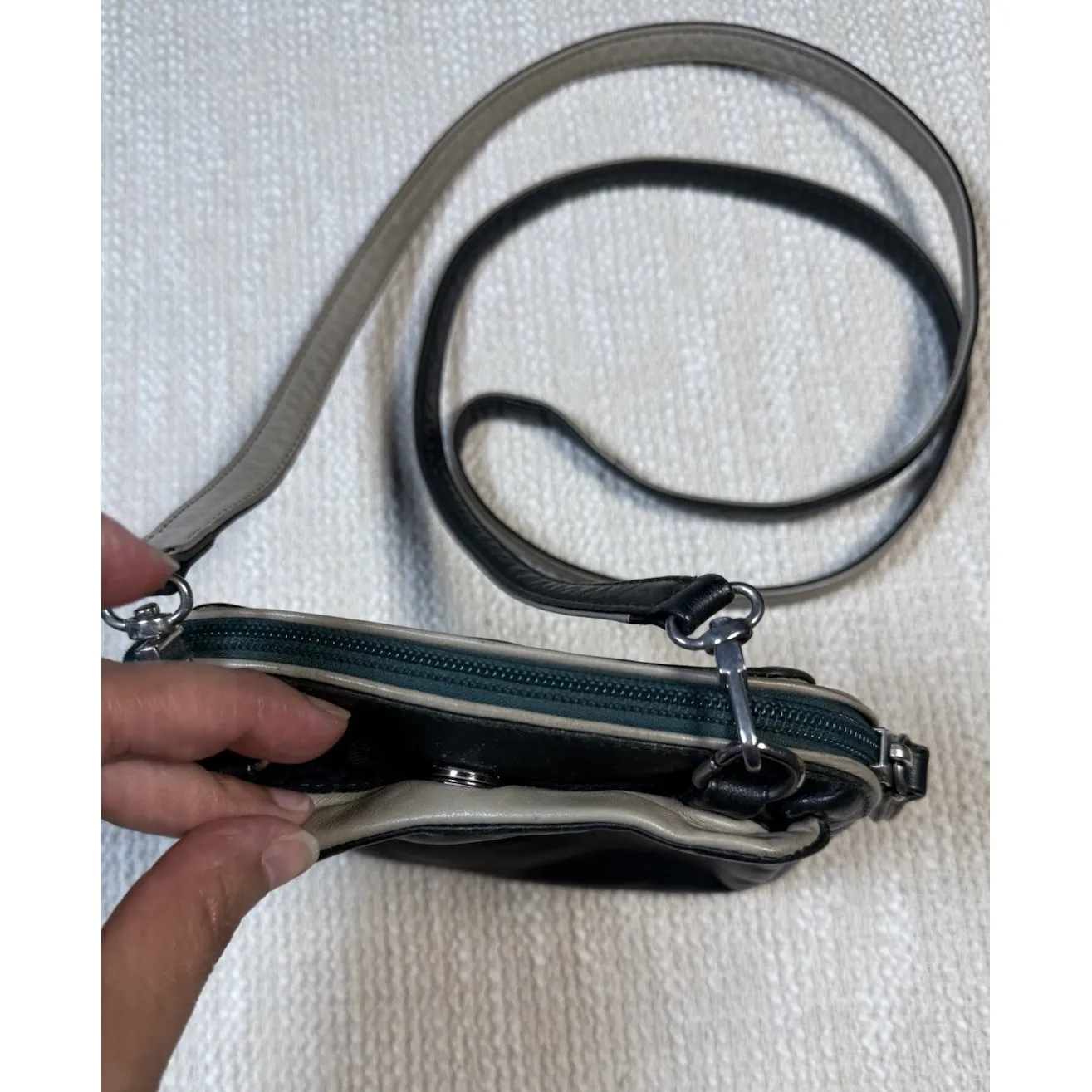 Bruno‎ Rossi Firenze Women's Small Leather Black Crossbody Bag Made in Italy - Image 3