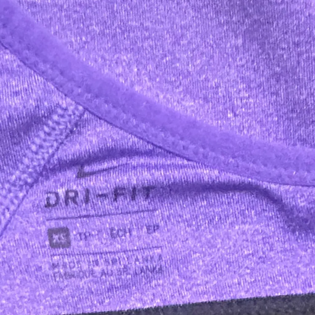 Nike Dri-Fit Indy Sports Bra Purple with Black Trim Size XS - Image 3