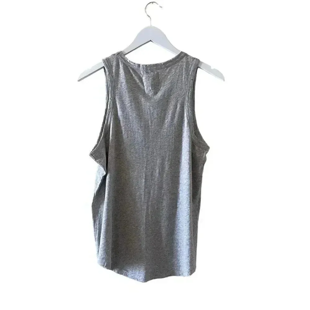 Chaser CREW NECK MUSCLE TANK Heather Gray  Festival Bohemian Sleeveless SZ M - Image 6