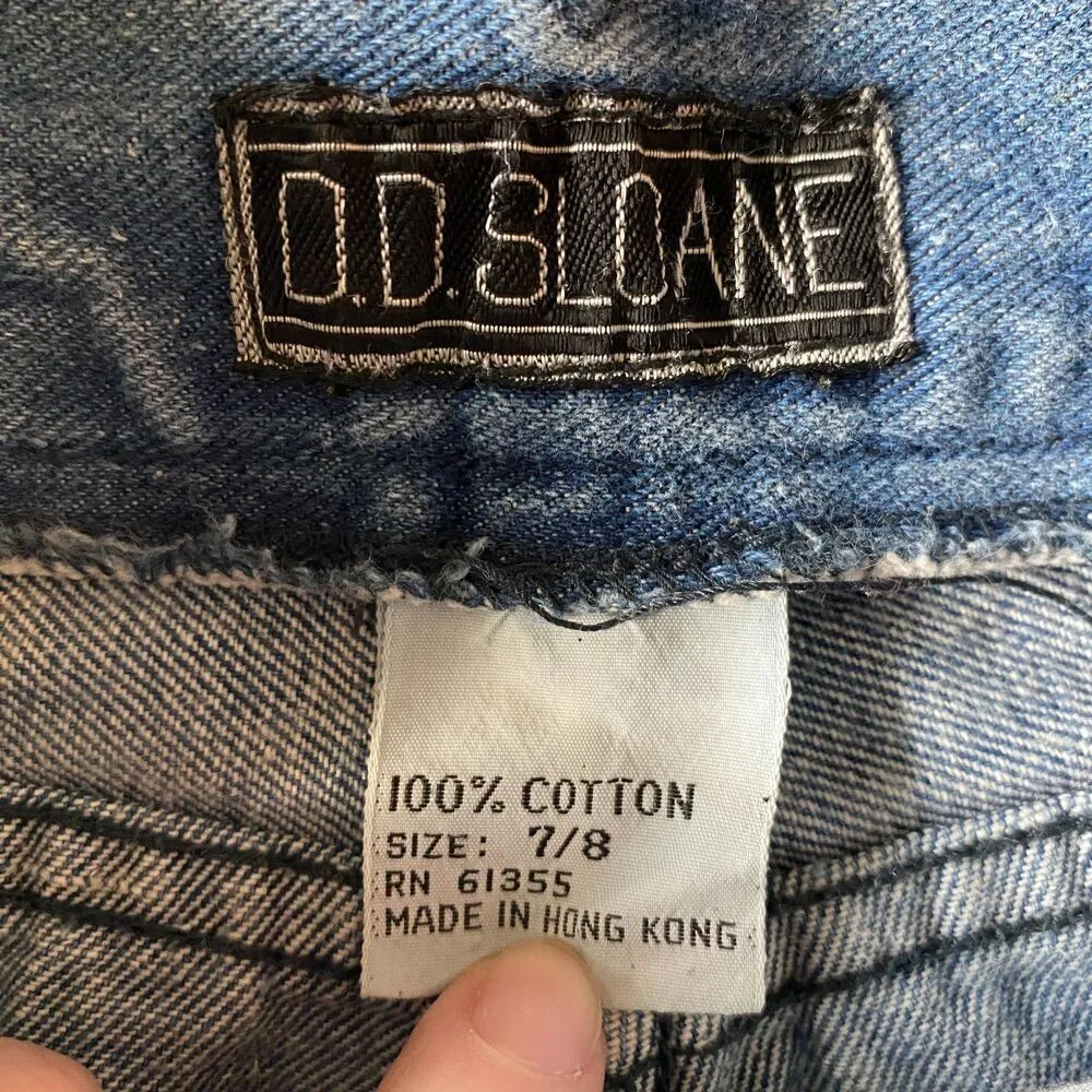 Vintage D.D. Sloane 80s 90s Mom Jean High Waist Grandma Core Womens Baggy Sz 7/8 Blue - Image 3