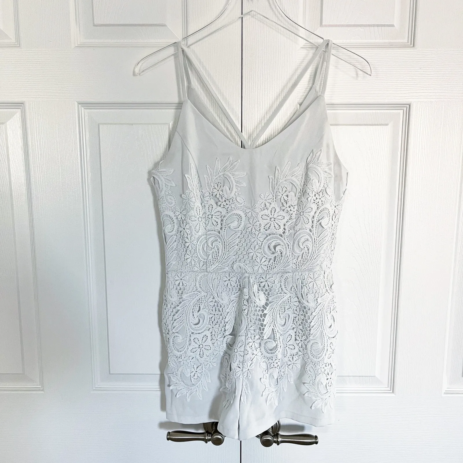 Greylin  Jaylee Lace Appliqué Romper - Image 3