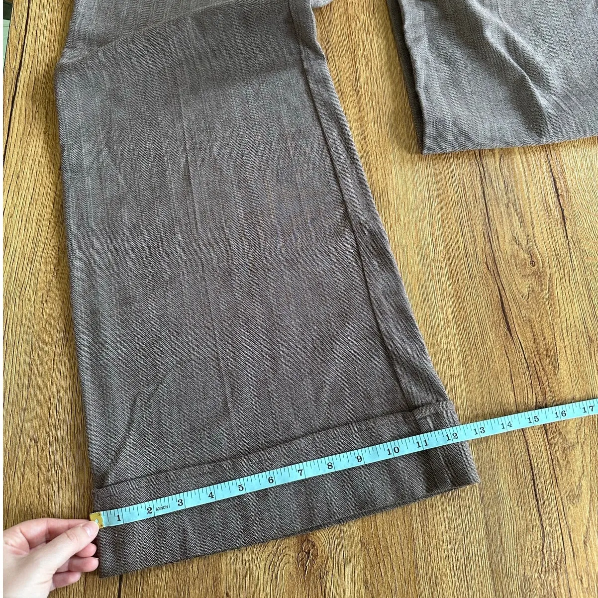 Charlotte Russe Vtg Style Low Rise Wide Leg Brown Trousers Size 9 - Image 8