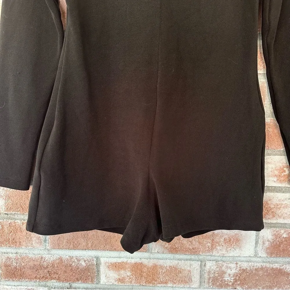 Frankies Bikinis Hayden Terrycloth Long Sleeve Romper Women’s Large Black Swim - Image 10