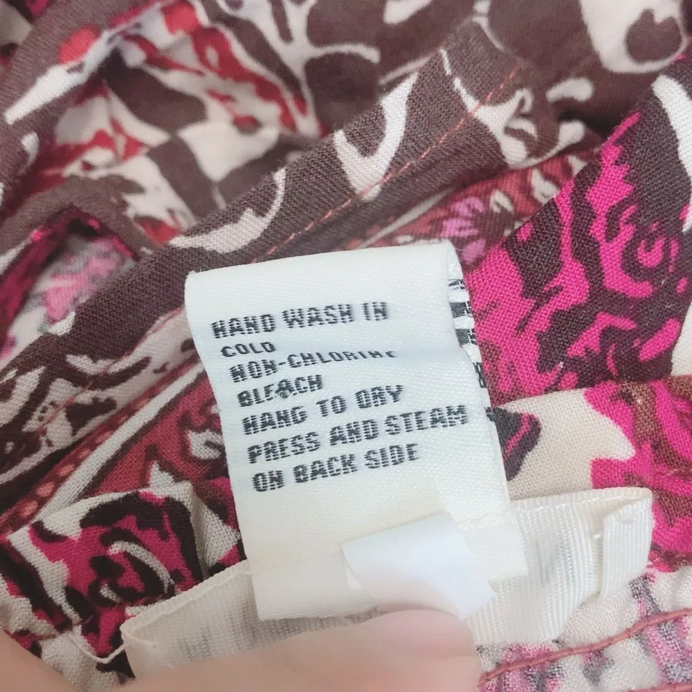 ARTISAN NY Boho Bohemian KeyHole Sleeveless Summer Tropical Maxi Dress Sz 8 - Image 6