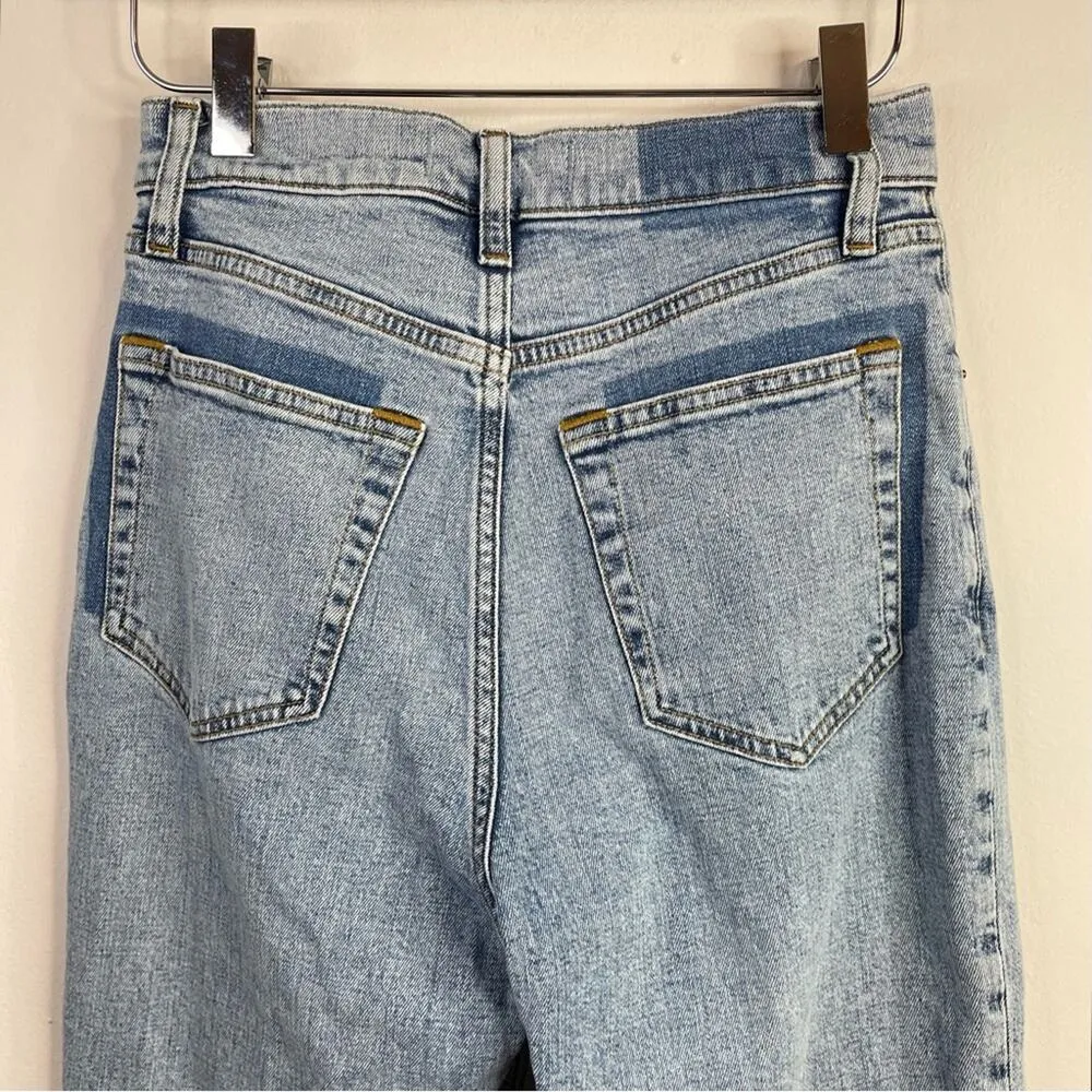 Abercrombie Curve Love Ultra High Rise Ankle Straight Jeans Patched 25 0 short - Image 6