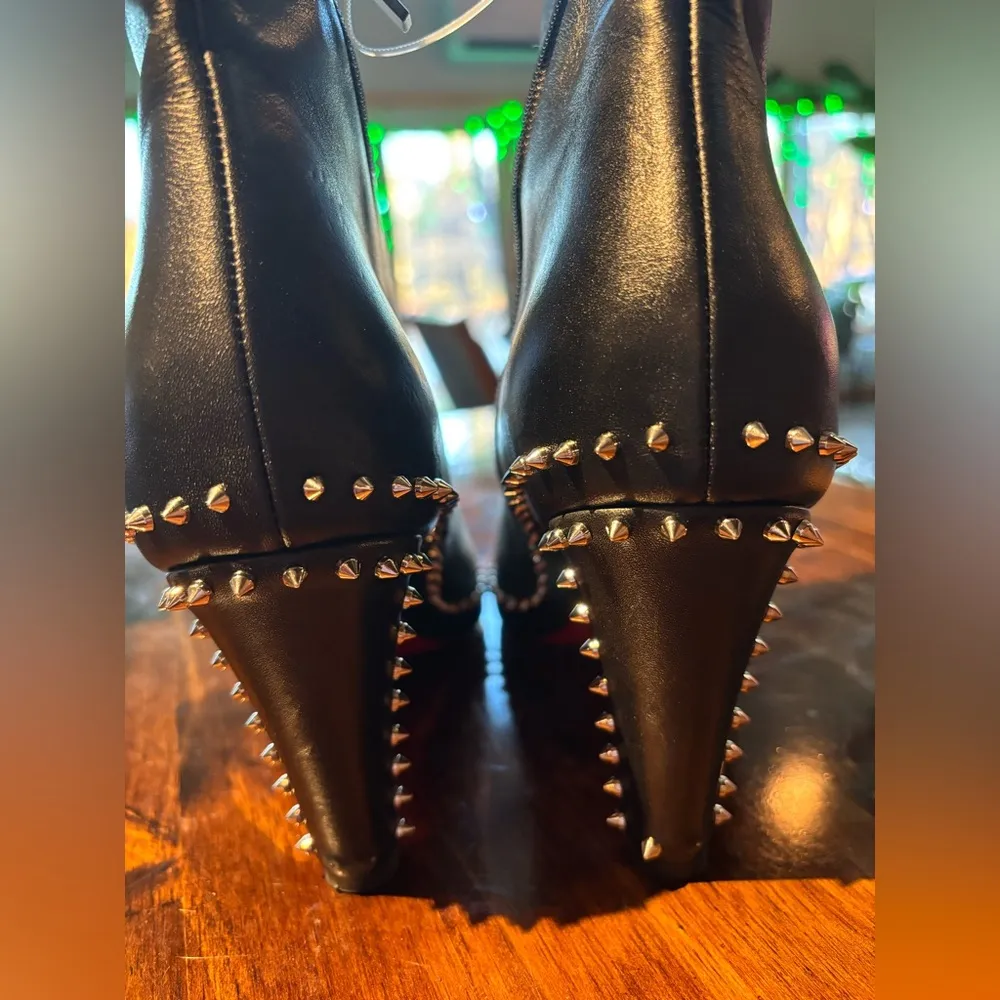Sold out! 
Vidura Spike Red Sole Leather Booties sz 39.5 - Image 5