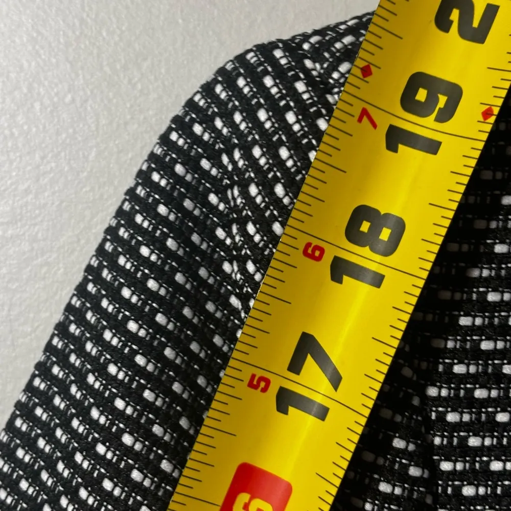 Ann Taylor Dress Size XS Black Ivory Abstract Faux Wrap 3/4 Sleeve Career - Image 10