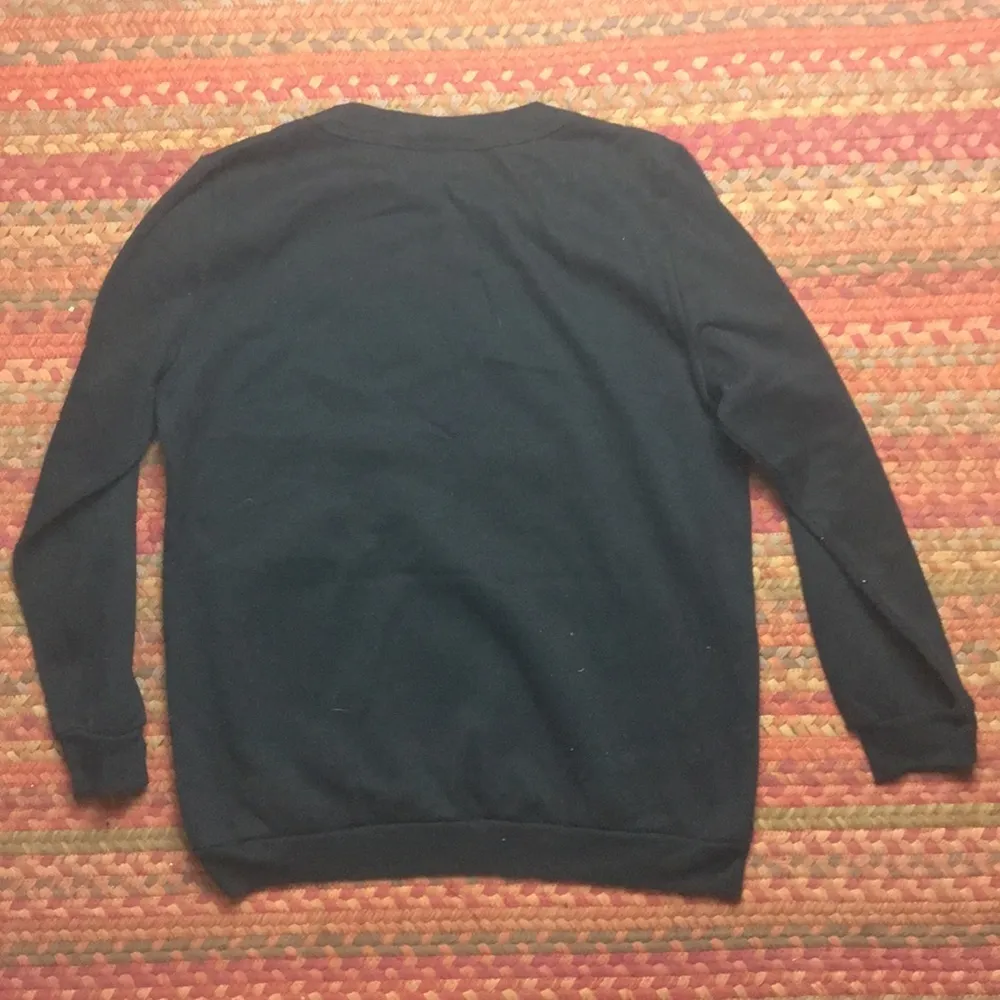 VINTAGE 1997 UGLY HOLIDAY CHRISTMAS PUFFY PAINT ORNAMENT SWEATER Black - Image 7