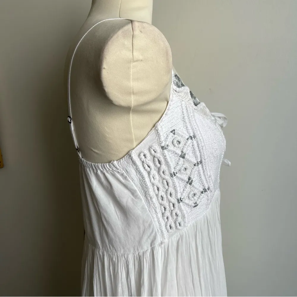 NWT Cecilia Prado Anthropologie White Cotton Maxi Summer Dress Boho Crochet XS - Image 8