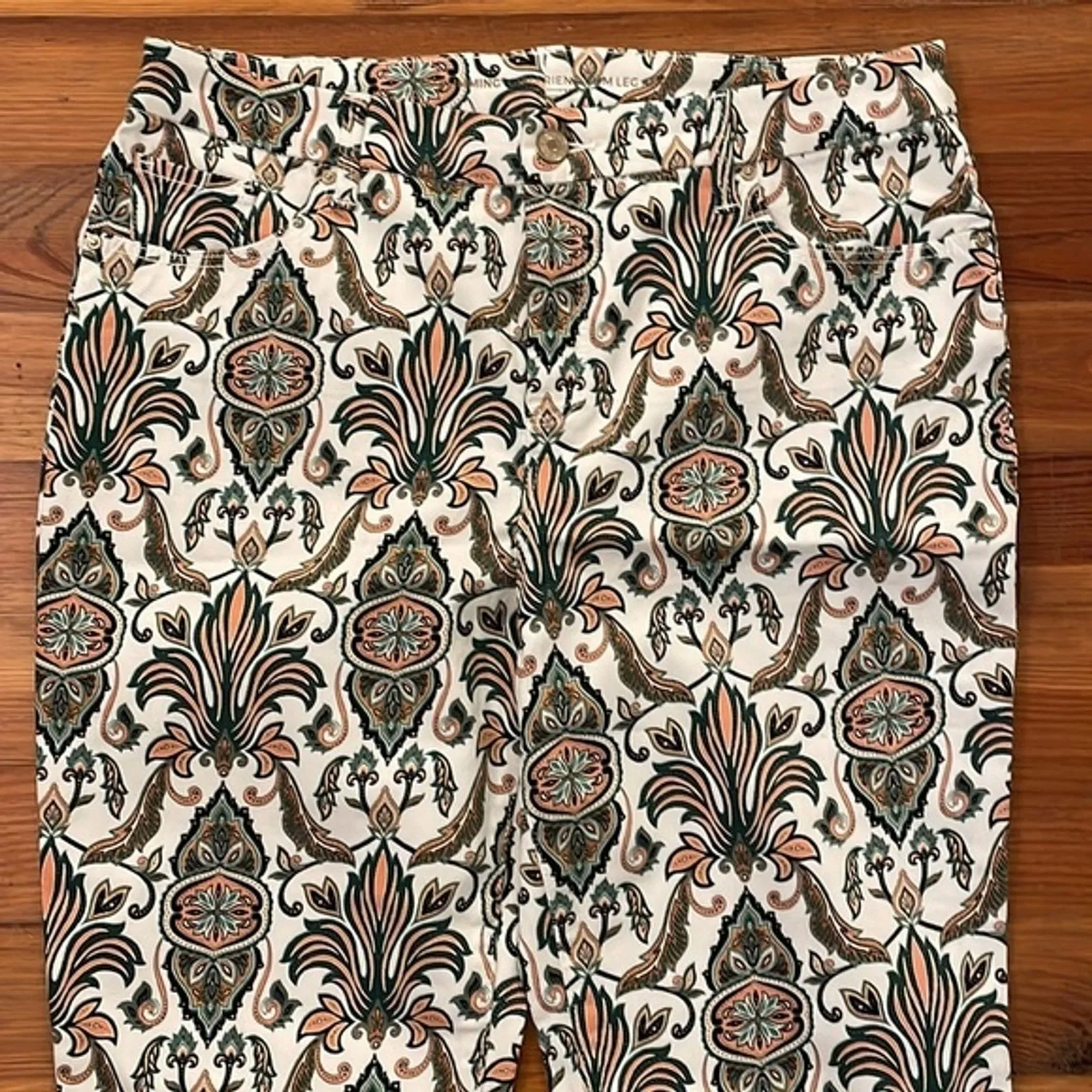 Chico's So Slimming Majorelle Damask Ankle Jeans Womens Size 12 2R Stretch - Image 10