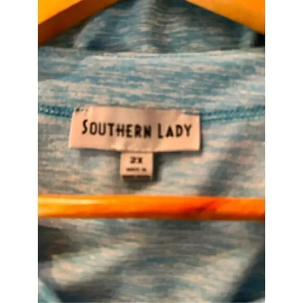Southern Lady 2X Ruched‎ T Shirt NWT Blue Size XXL - Image 4