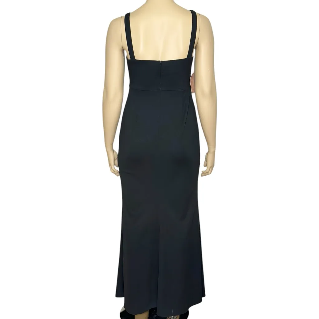 BHLDN Blake Square Neck Stretch Crepe Gown, Black, XL - Image 10