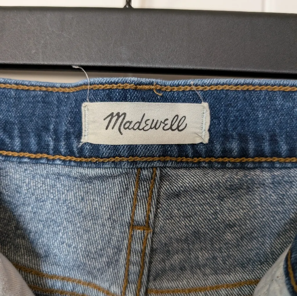 Madewell High Waist Mom Shorts W27 Medium Wash - Image 3