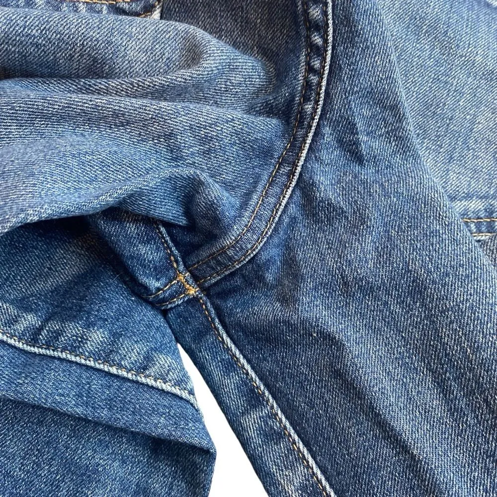 Moussy Vintage Women’s 27 Slim Straight Leg Jeans Medium Wash‎ Denim Distressed Blue - Image 12