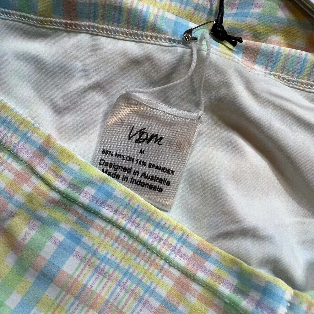 VDM the Label Plaid Cover Up Bottom Medium New - Image 58