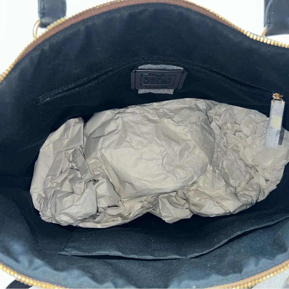 🔥NWT! Coach Gallery Tote Handbag Handbag Khaki/Black Msrp:$328.00 - Image 4