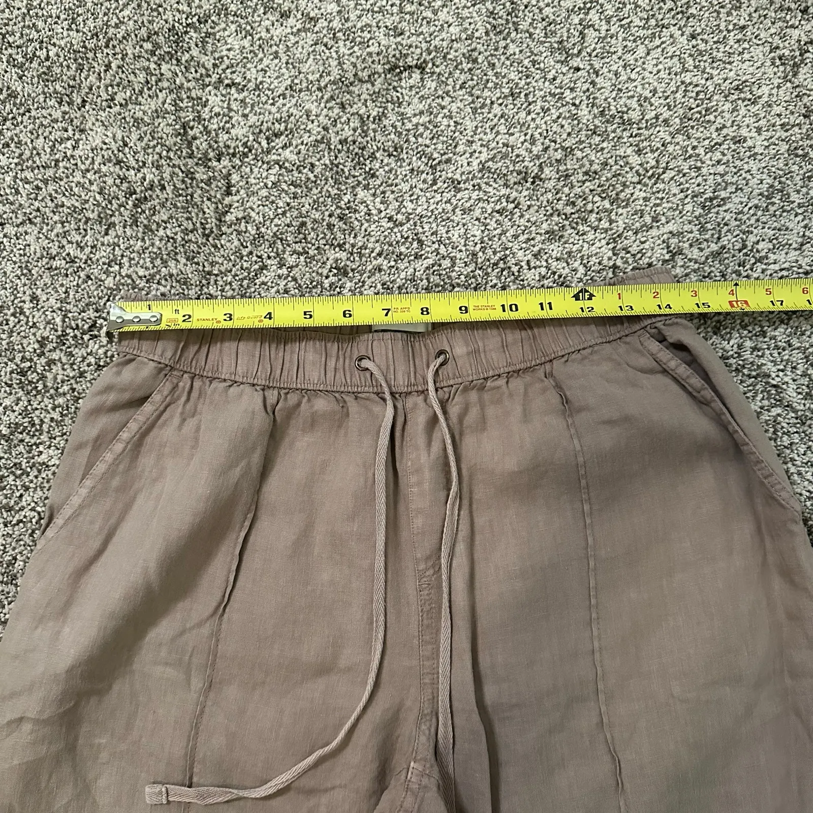 H by Halston light brown linen jogger pants size M - Image 9