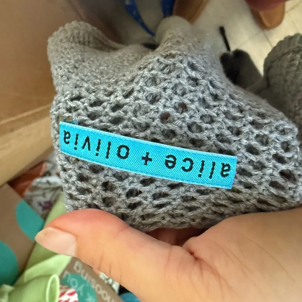 Alice + Olivia  Gray Sequin Drapey Y2K Sweater Vest - Image 6