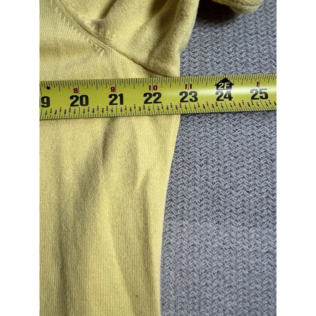 Talbots Women Yellow Embroidered‎ Angel Fish Sweater 1X 3/4 Sleeve 100% Cotton - Image 9