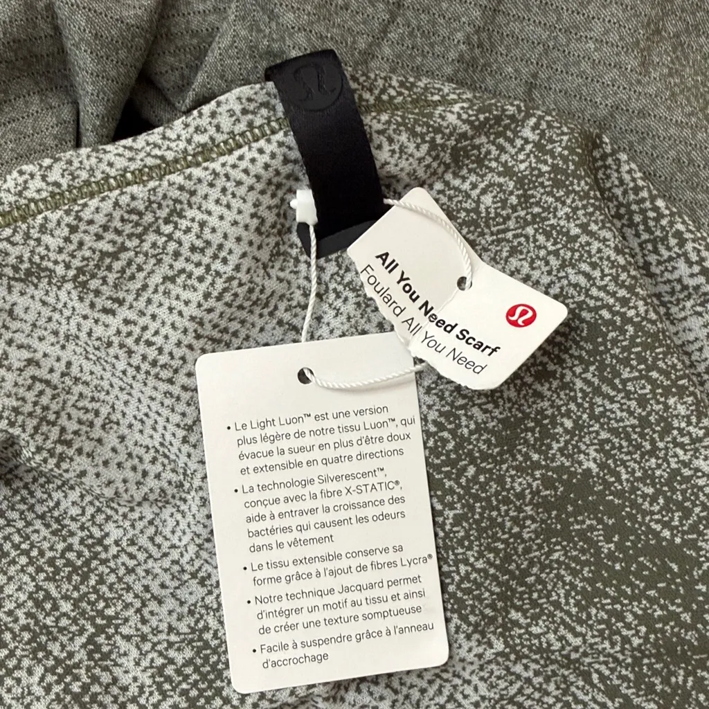 Lululemon NWT -  - All You Need Scarf - Pixel Jacquard Alpine White Medium Olive - Image 6