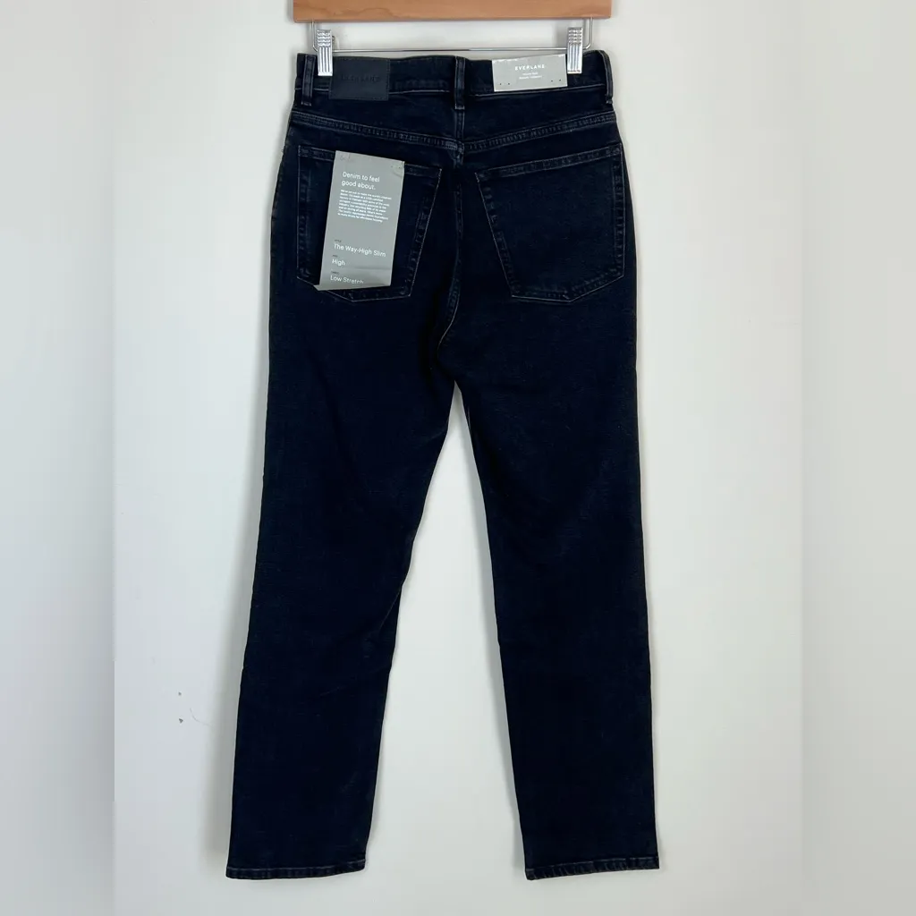 Everlane The way high slim straight jeans coal sz 27‎ Inseam 29 inch - Image 5