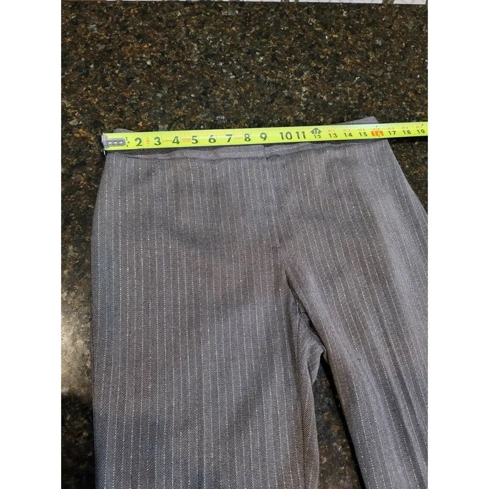 Cato Women's Gray Lined Polyester Mid Rise Straight Legs Sportswear Pant Size 8 - Image 6