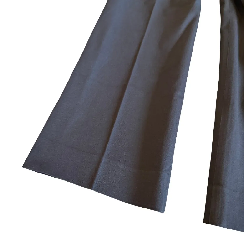 J. Crew Teddie Black Cropped Kick Flare Pants Slacks Pleated Size 6 Women's - Image 5