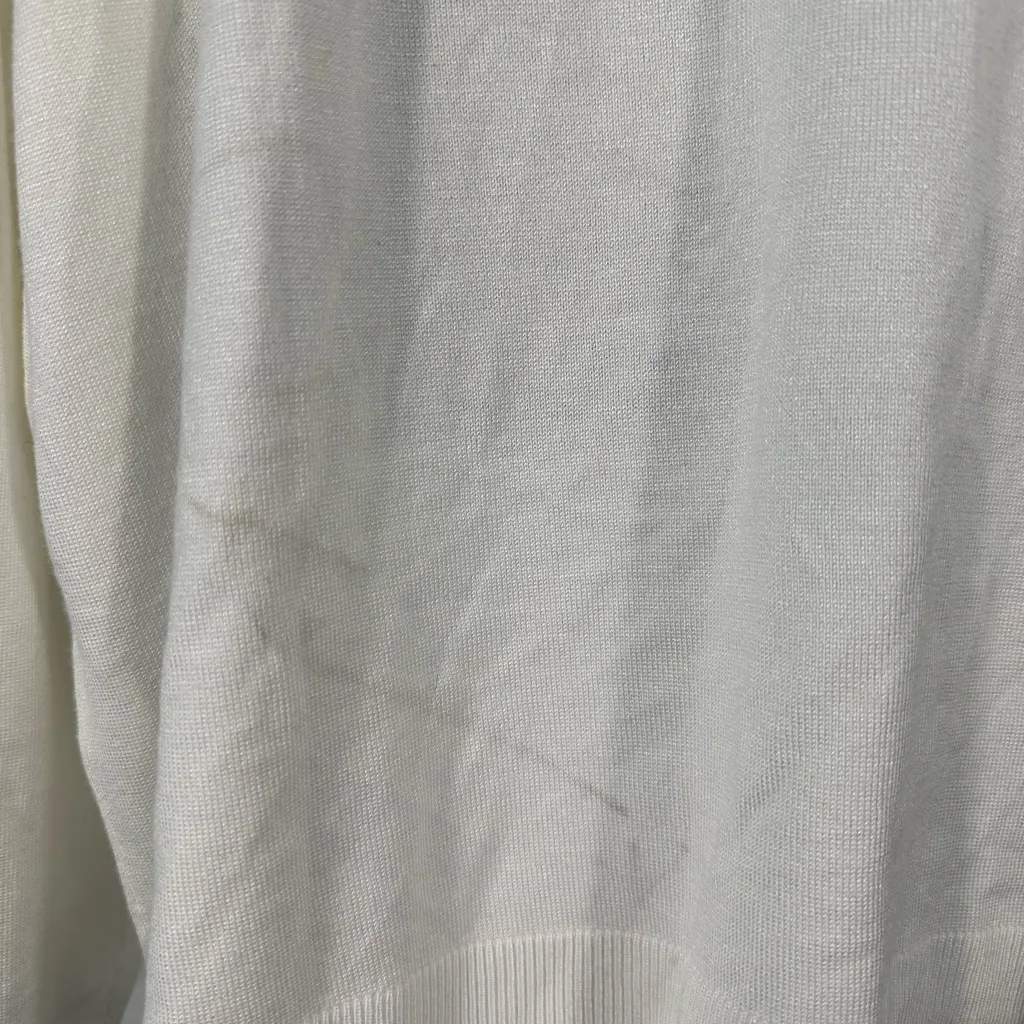 JM Collection White Bejeweled Cardigan Sweater Size 3X NWT - Image 8