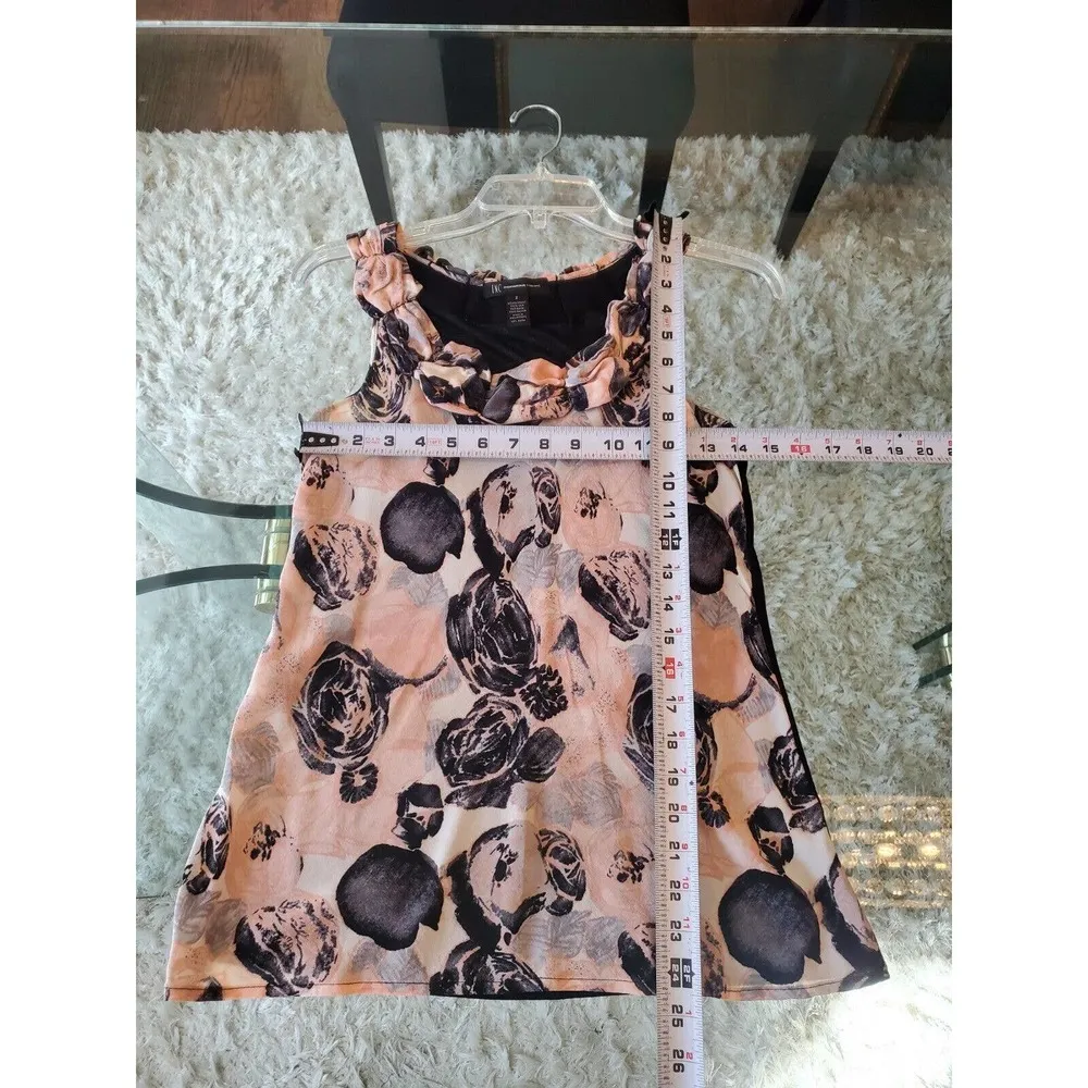 INC International Concepts Multicolor Floral 100% Silk Sleeveless Top Blouse 2 - Image 9