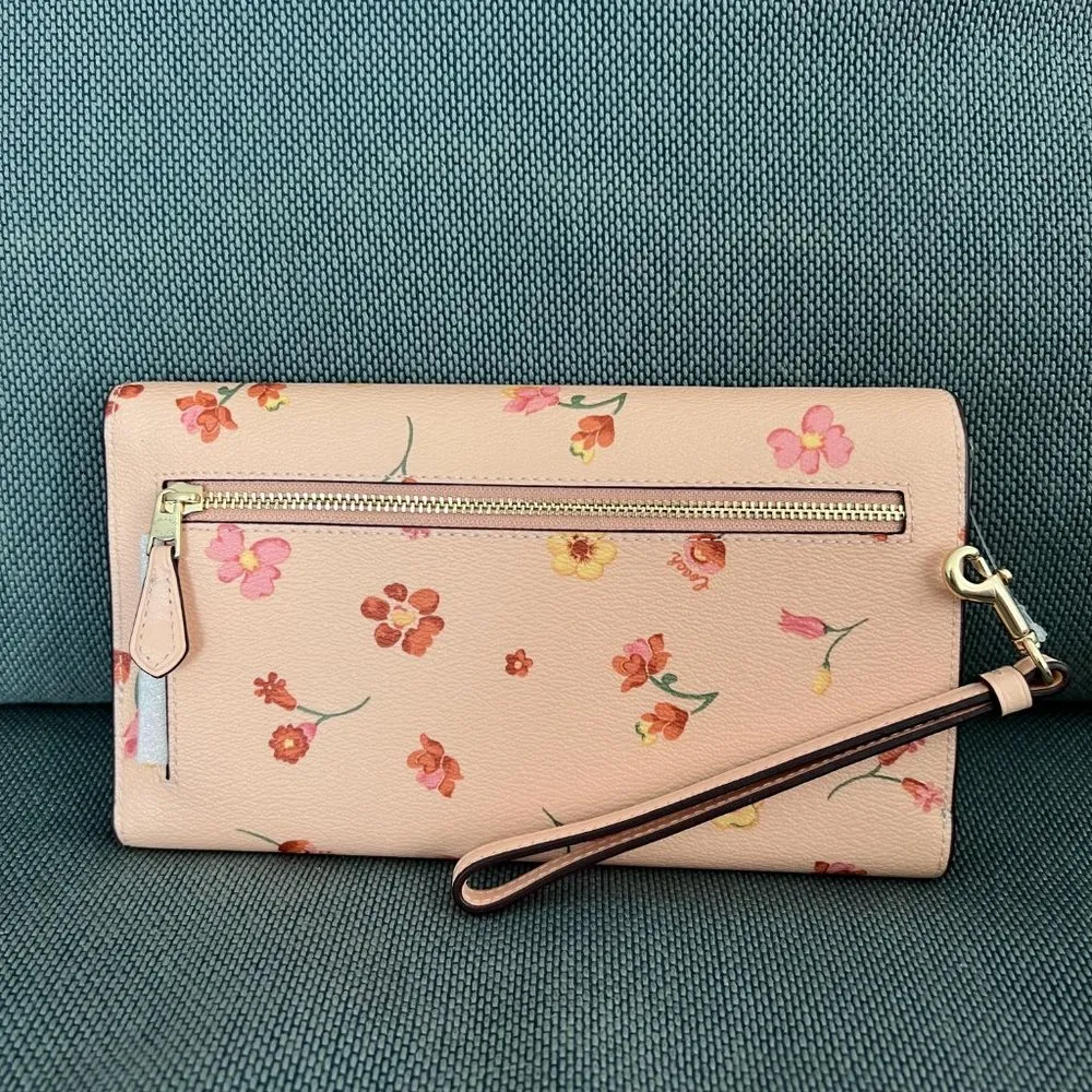 Coach Travel Envelope Wallet With Mystical Floral Print c8708 - Image 3
