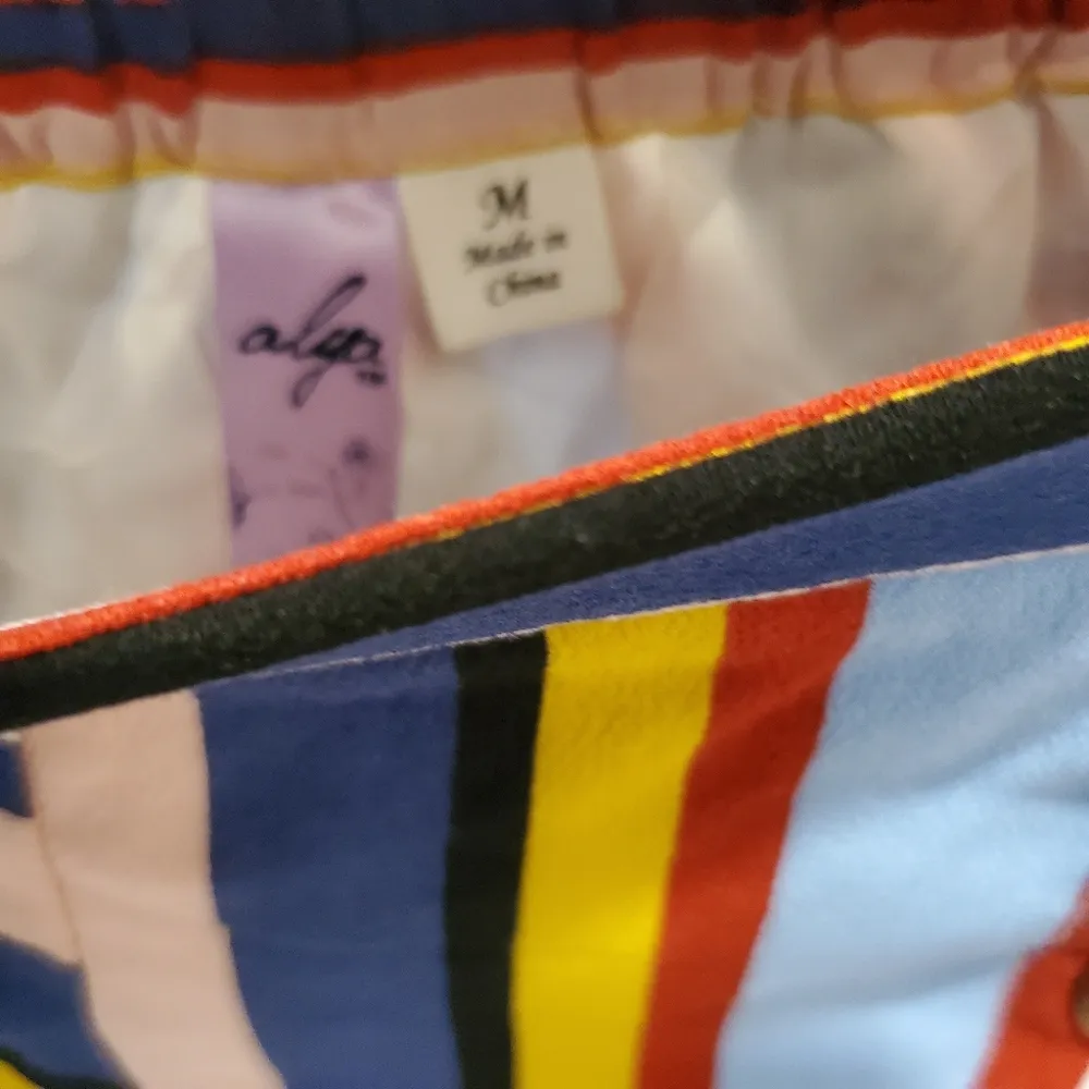 Algo Multi Striped Button Down Side Skirt Slit M Size undefined - Image 5