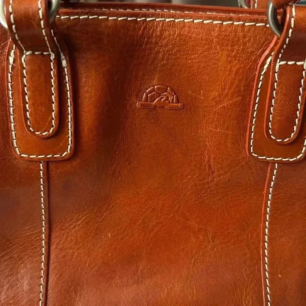 Green by Tony Perotti Italian women’s Leather Handbag – Classic Brown Tote Purse - Image 4