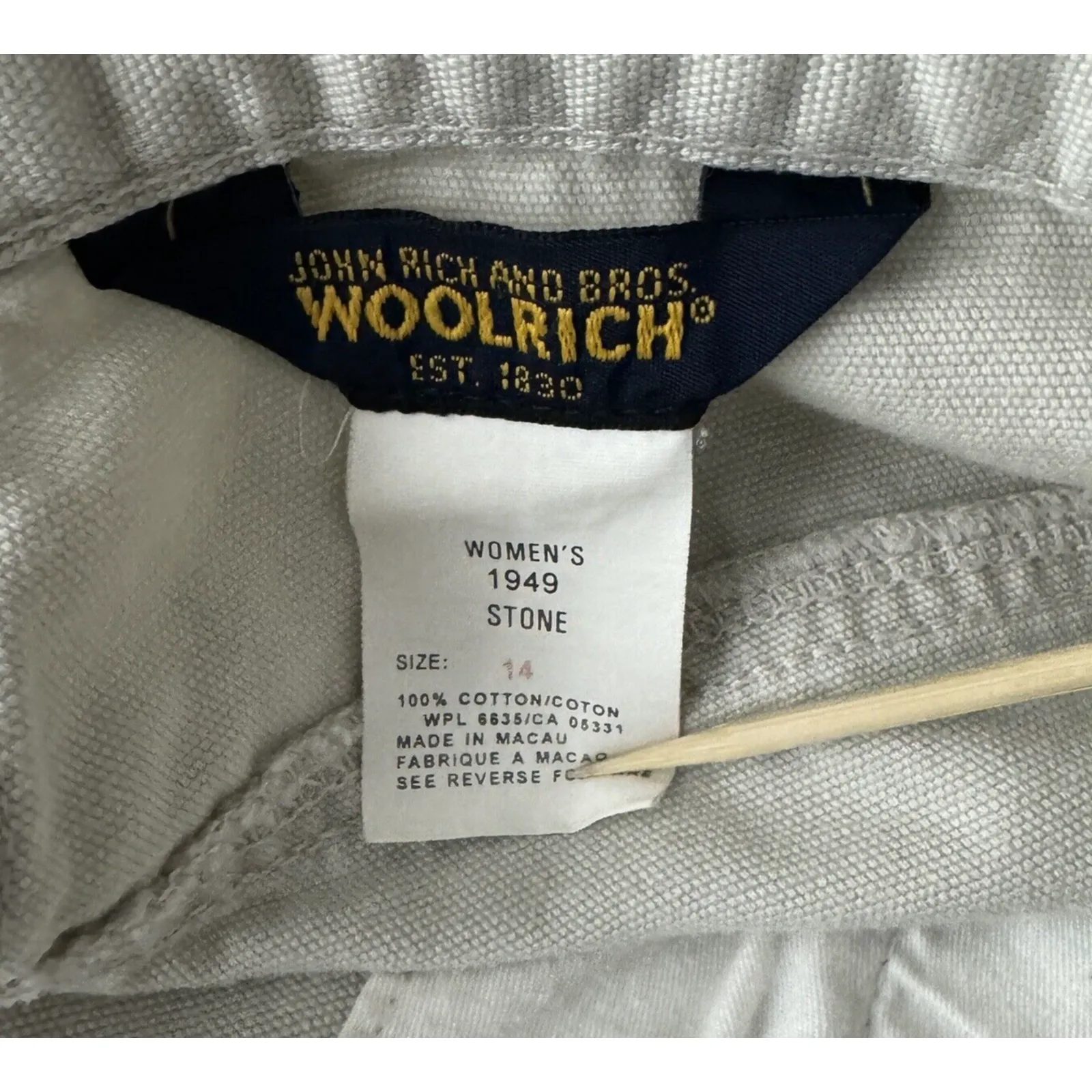 Woolrich Jeans‎ Women 14 Stone Off White High Rise Mom Jean Neutral Minimalist - Image 5