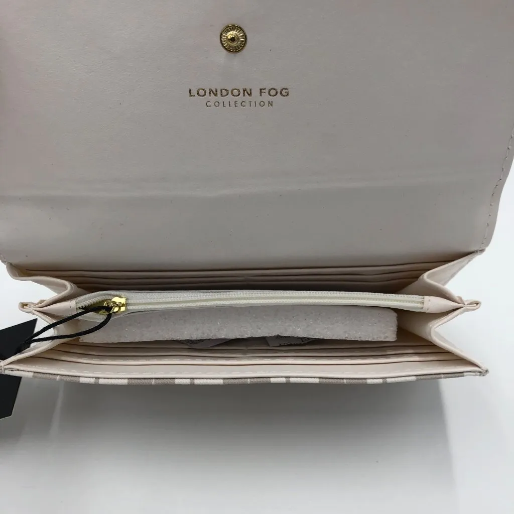 London Fog Signature‎ Women Flap Wallet White & Beige NWT Classy Chic Accessory - Image 5