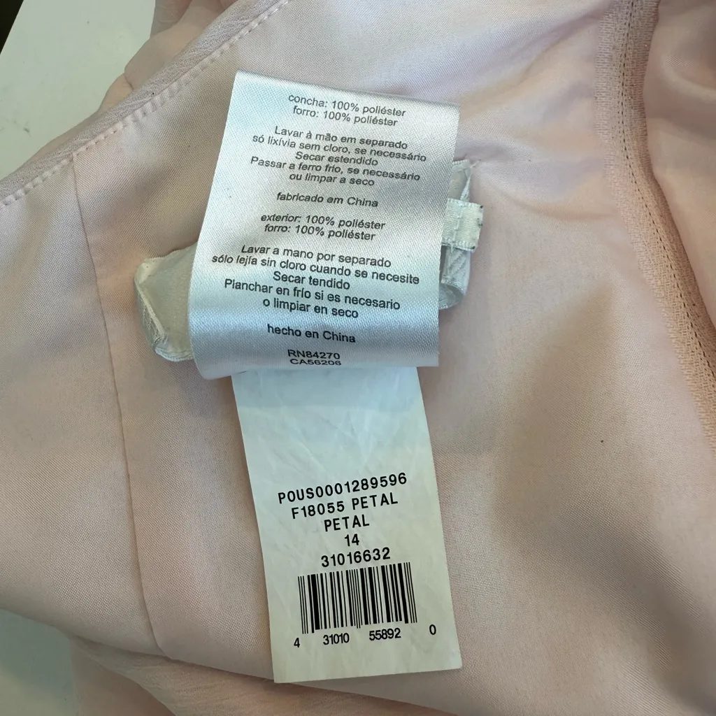 David's Bridal One-Shoulder Pink Dress - Image 5