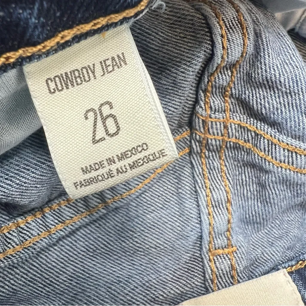 BDG Cowboy jean high waisted straight fit distressed denim size 26 - Image 7